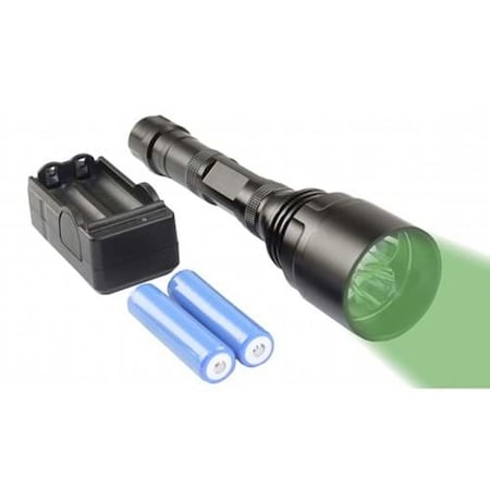 Aic Replacement Parts 8302141 Heavy Duty Green Tactical Rechargeable Flashlight w/ Battery 8302141-HYC